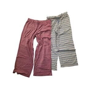 X10(2) BUNDLE: 2 Pairs Jockey Soft pajama lounge pants 
Large